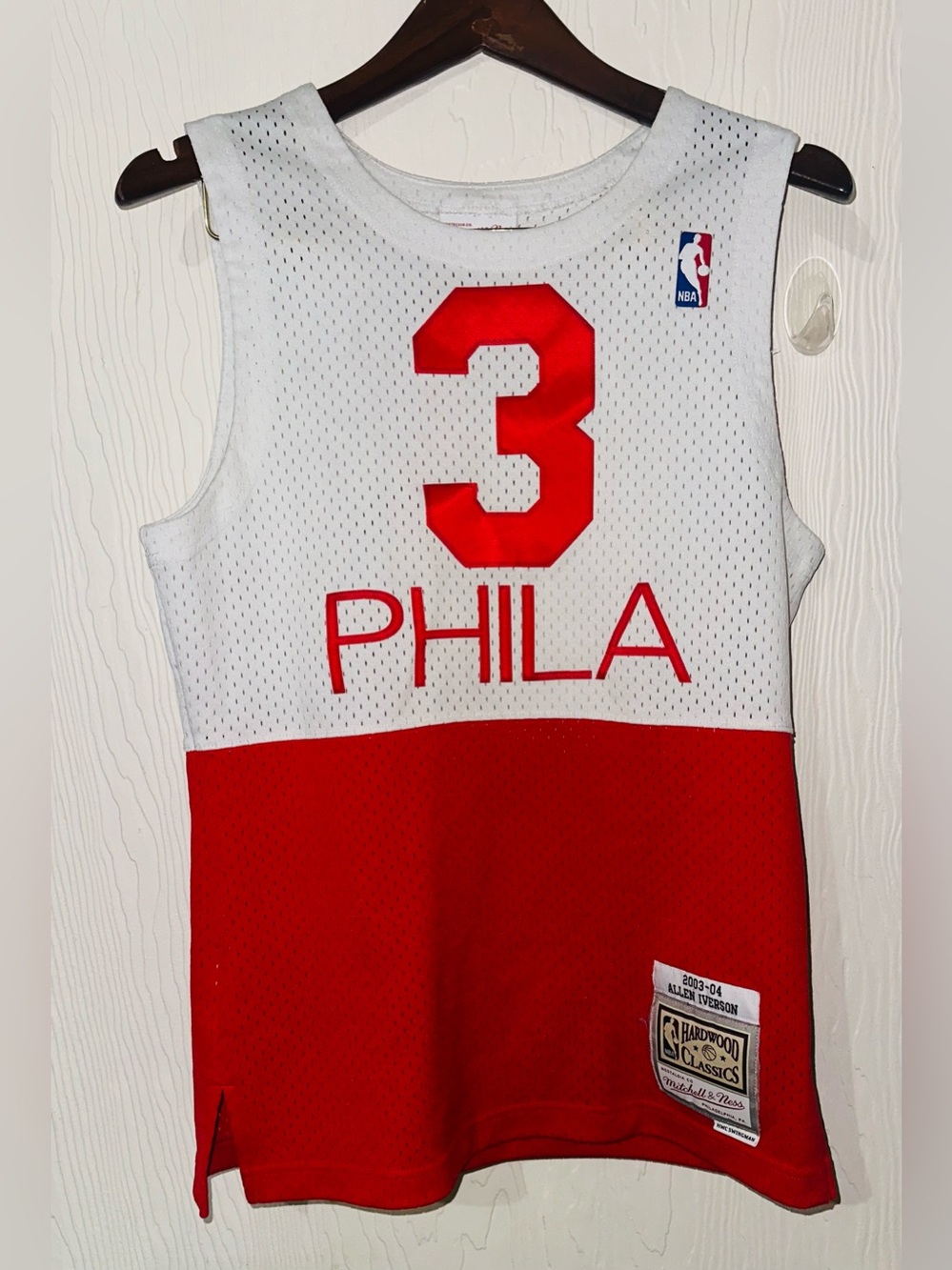 Philadelphia 76ers Jersey Mens Allen Iverson NBA Mitchell Ness Special Small